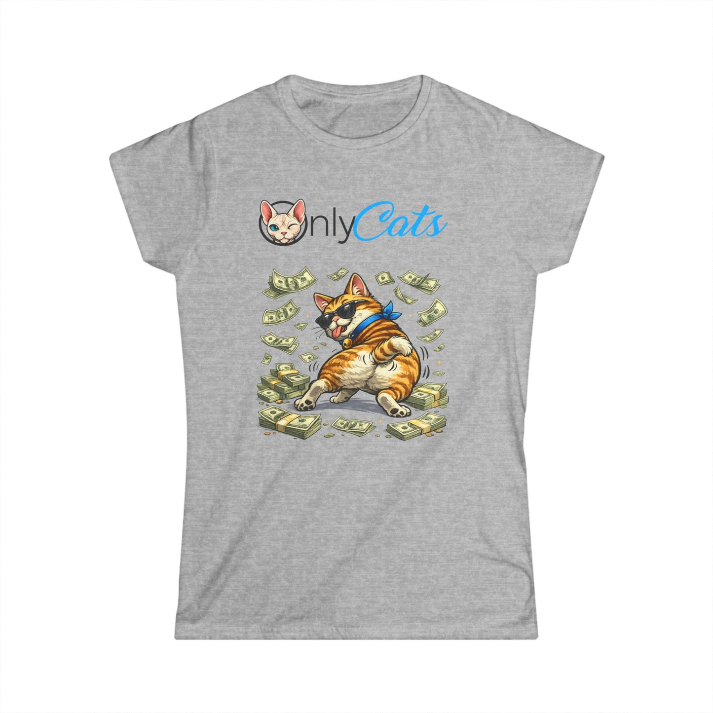 Only Cats Tee – "Only Cats" Funny Cat with Cash Graphic T-Shirt