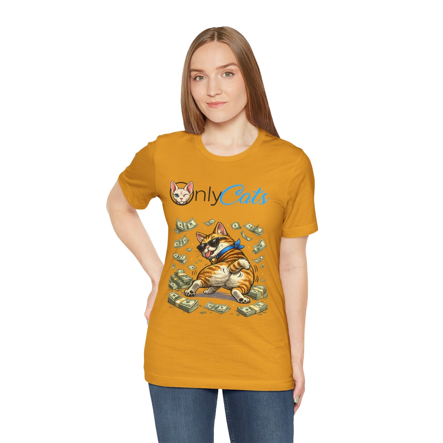 Only Cats T-Shirt — Funny Money Cat Tee