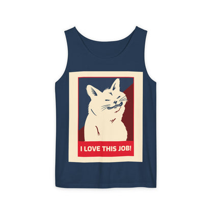 Cat 'I Love This Job!' Tank Top