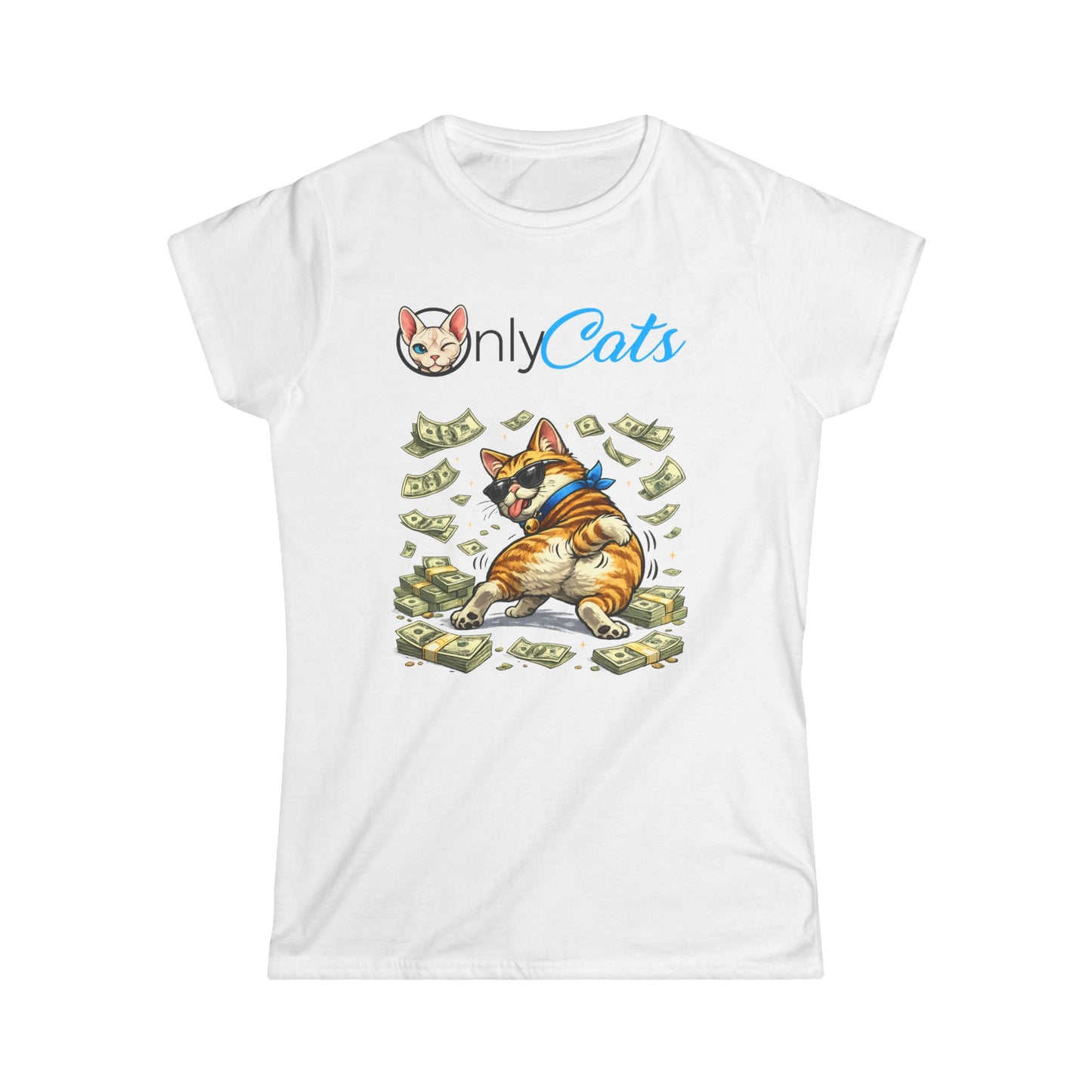 Only Cats Tee – "Only Cats" Funny Cat with Cash Graphic T-Shirt