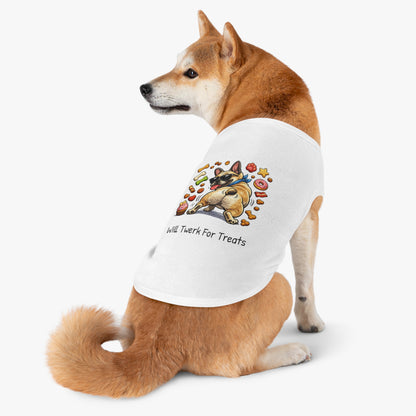 Dog Tank Top — "Will Twerk For Treats" Cute French Bulldog Pet Shirt