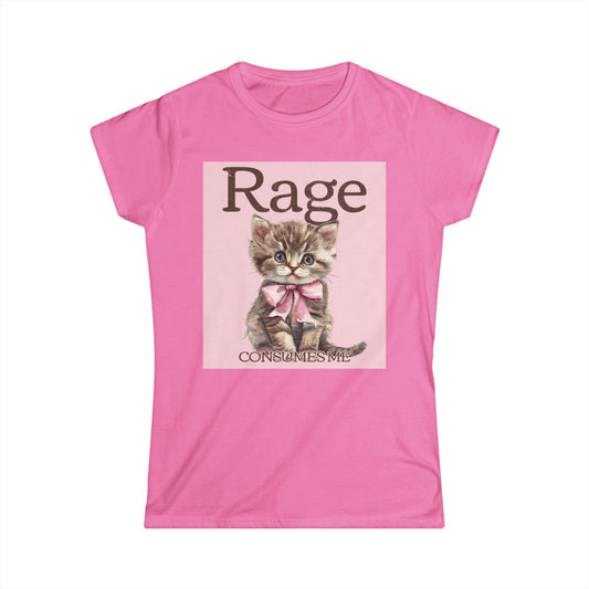 Rage Kitten Tee — Cute Cat Graphic Women's T-Shirt