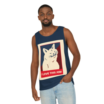 Cat 'I Love This Job!' Tank Top