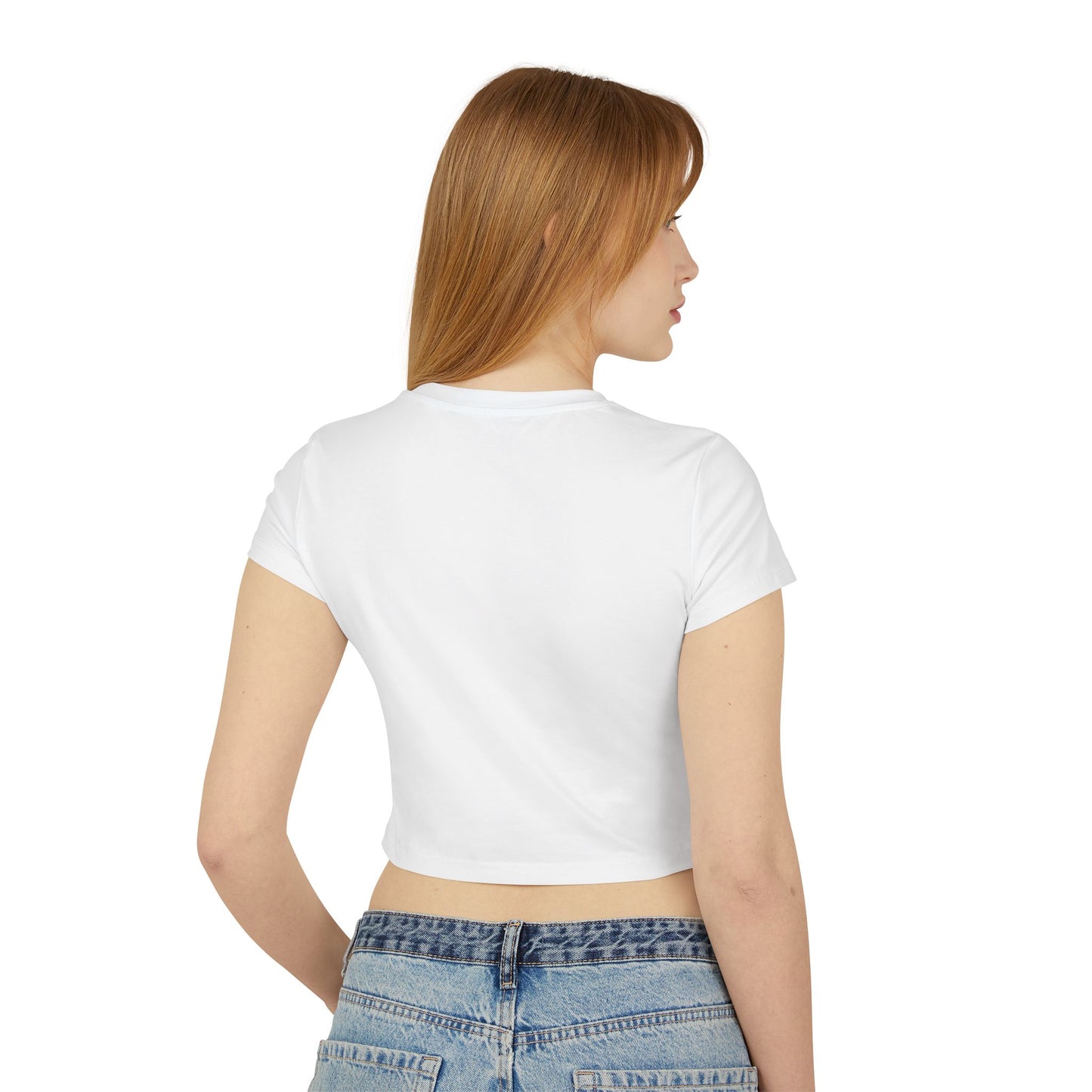 Women's Baby Tee — "I Prefer The Psycho Path" Retro Graphic Crop Top