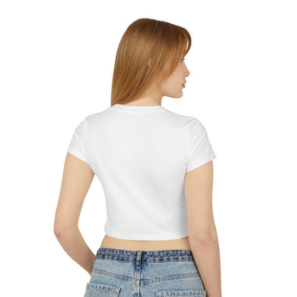 Women's Baby Tee — "I Prefer The Psycho Path" Retro Graphic Crop Top