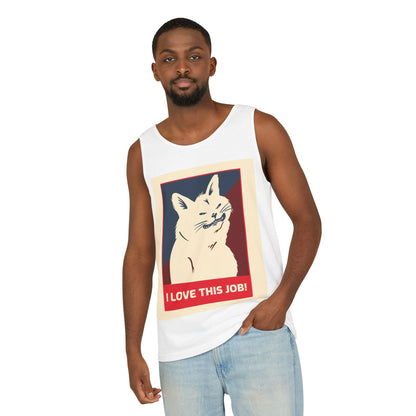Cat 'I Love This Job!' Tank Top
