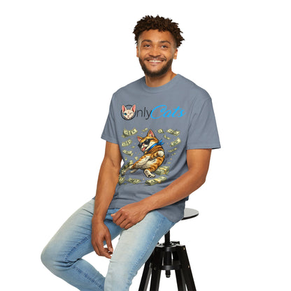 Only Cats T‑Shirt — Funny Money Stacking Cat Graphic Tee for Cat Lovers