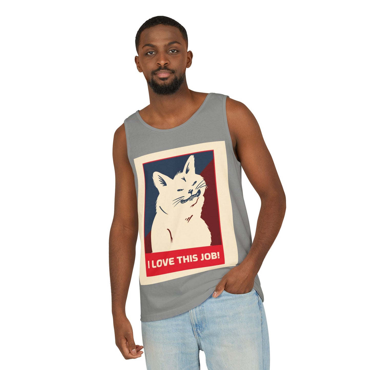 Cat 'I Love This Job!' Tank Top