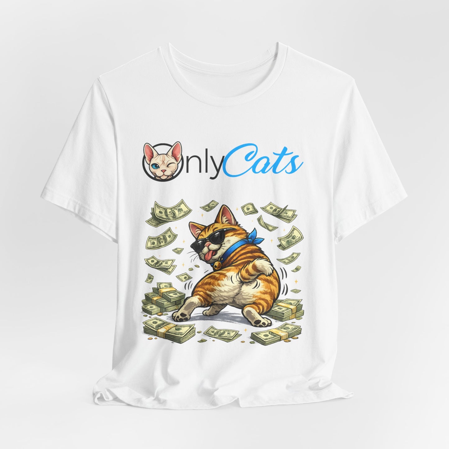 Only Cats T-Shirt — Funny Money Cat Tee