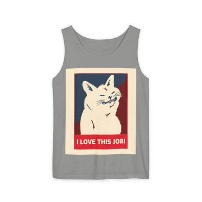 Cat 'I Love This Job!' Tank Top