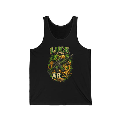 Luck of the AR-ish Tank Top — St. Patrick’s Day Irish Shooting Humor Tank