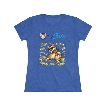 Only Cats Tee — Funny Cat with Money Graphic Women's T‑Shirt