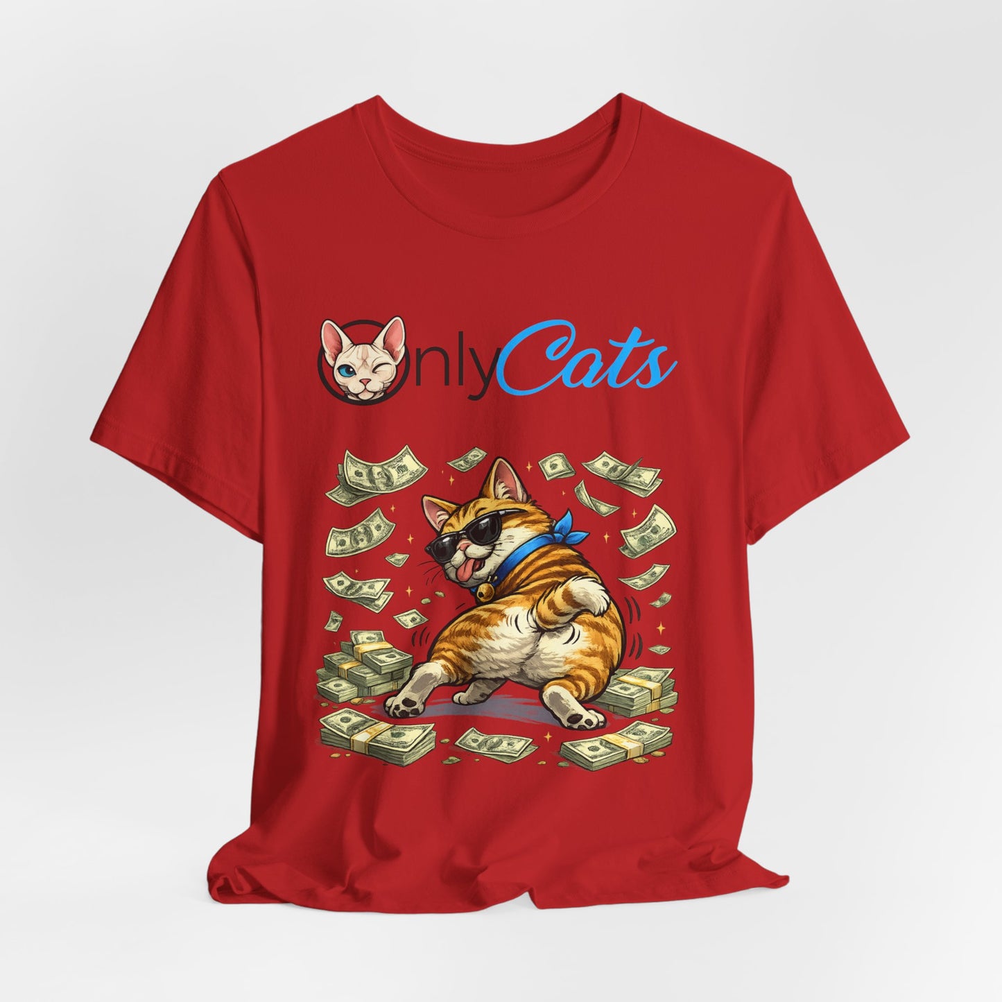 Only Cats T-Shirt — Funny Money Cat Tee