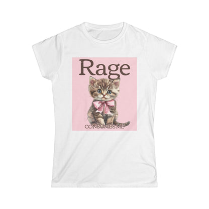 Rage Kitten Tee — Cute Cat Graphic Women's T-Shirt