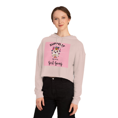 Support Your Local Girl Gang Cropped Hoodie