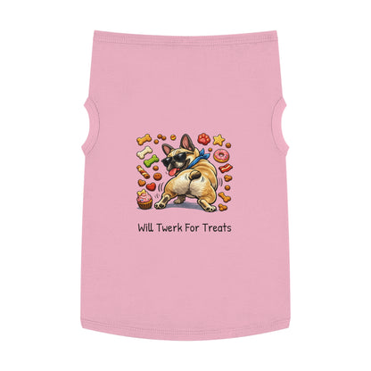 Dog Tank Top — "Will Twerk For Treats" Cute French Bulldog Pet Shirt