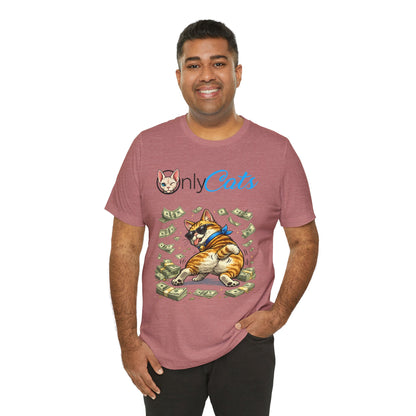 Only Cats T-Shirt — Funny Money Cat Tee