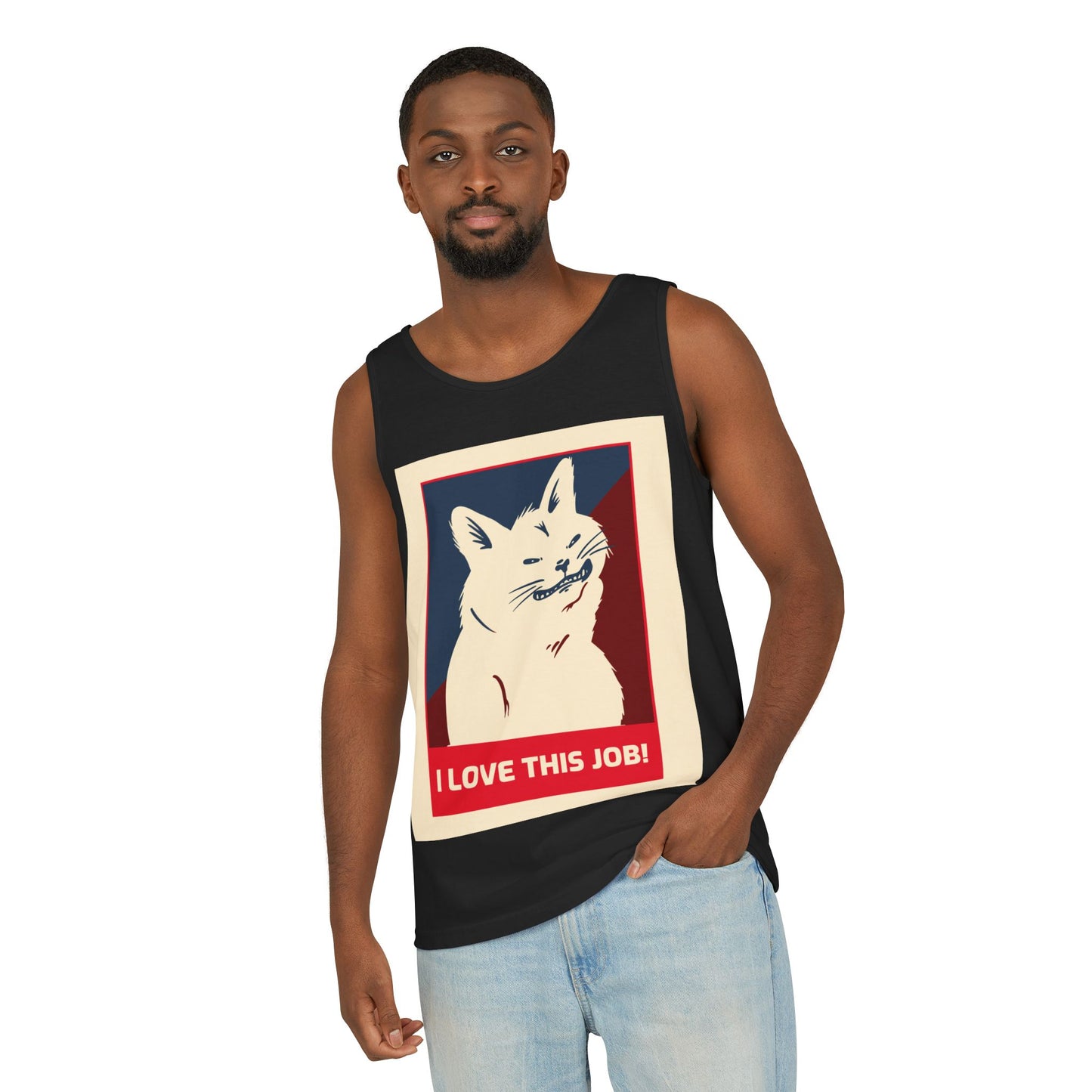 Cat 'I Love This Job!' Tank Top