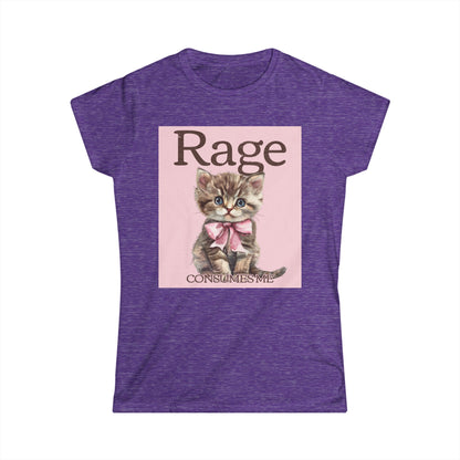Rage Kitten Tee — Cute Cat Graphic Women's T-Shirt