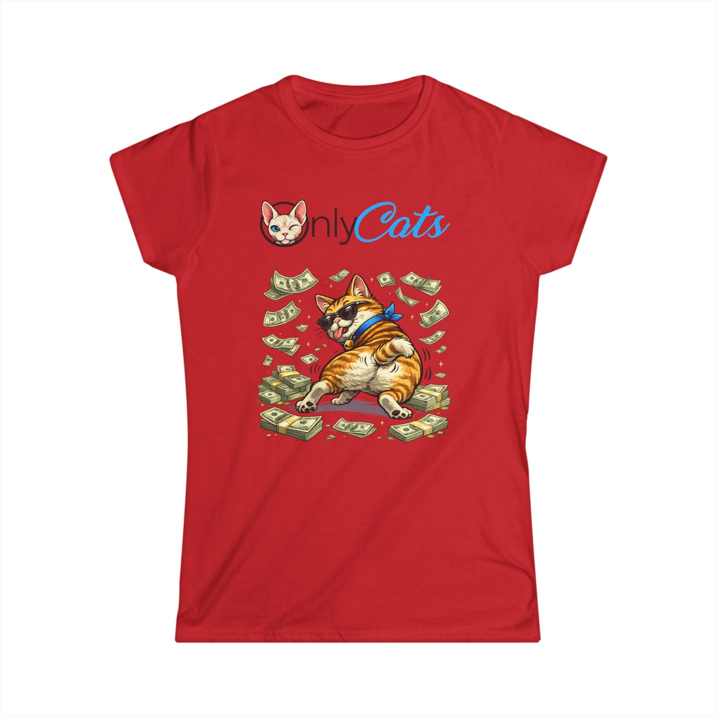 Only Cats Tee – "Only Cats" Funny Cat with Cash Graphic T-Shirt
