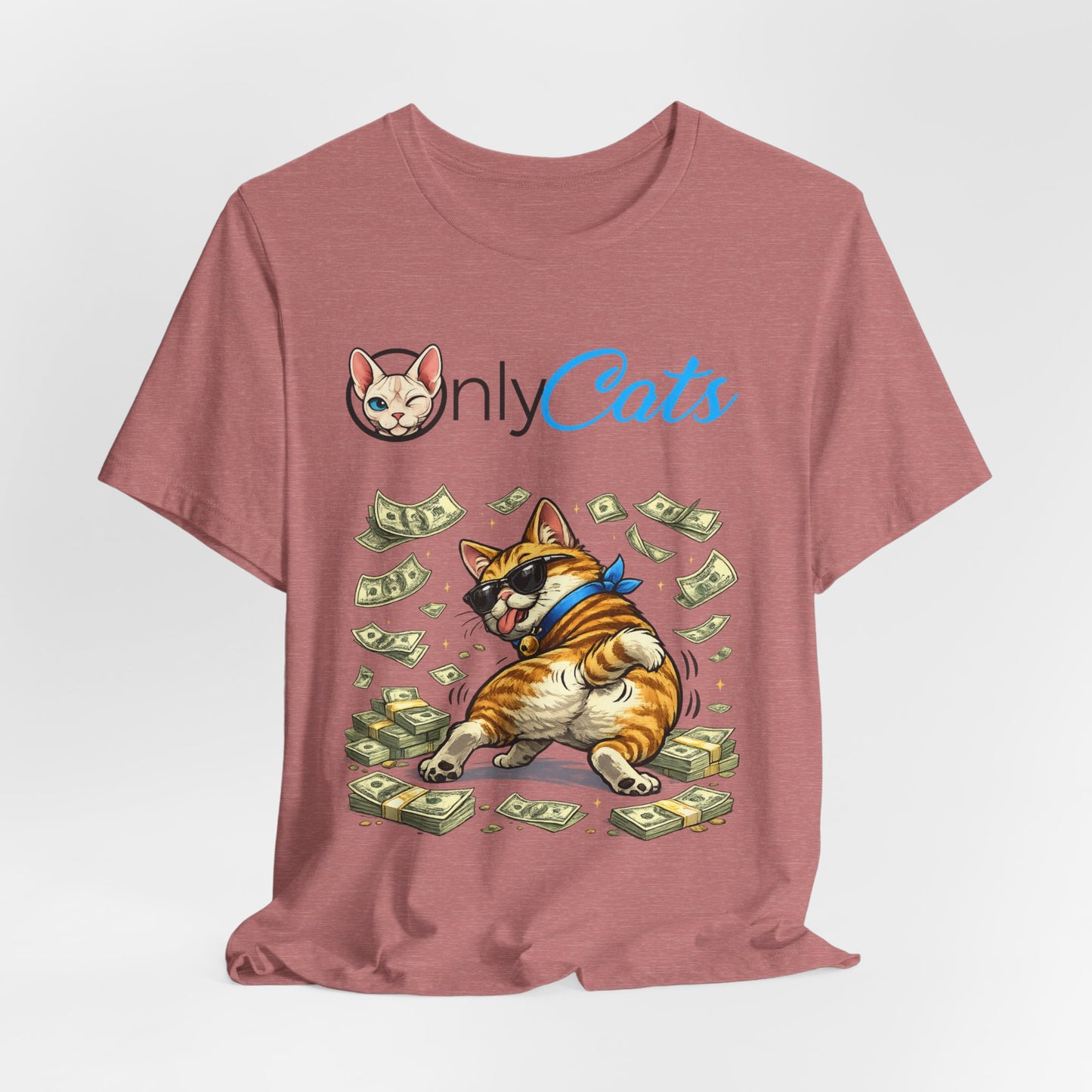 Only Cats T-Shirt — Funny Money Cat Tee