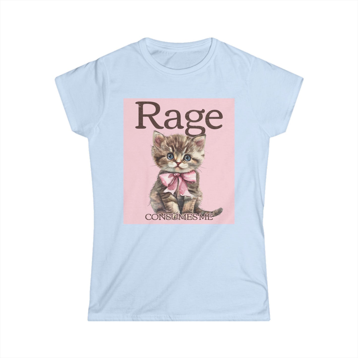 Rage Kitten Tee — Cute Cat Graphic Women's T-Shirt