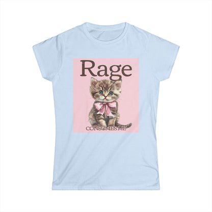 Rage Kitten Tee — Cute Cat Graphic Women's T-Shirt