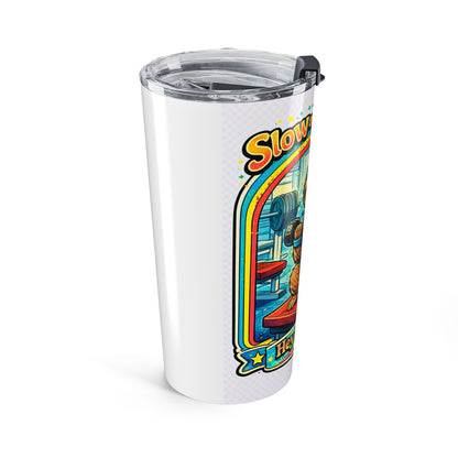 20oz Retro Diner Tumbler — "Slowly...Steady" Vintage Coffee Travel Cup