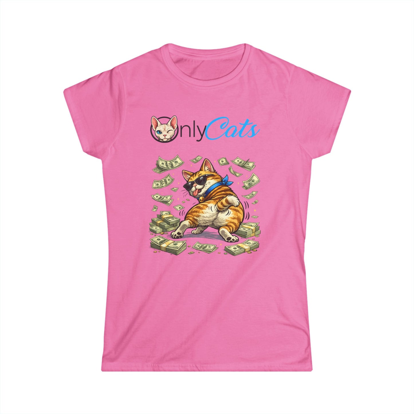 Only Cats Tee – "Only Cats" Funny Cat with Cash Graphic T-Shirt
