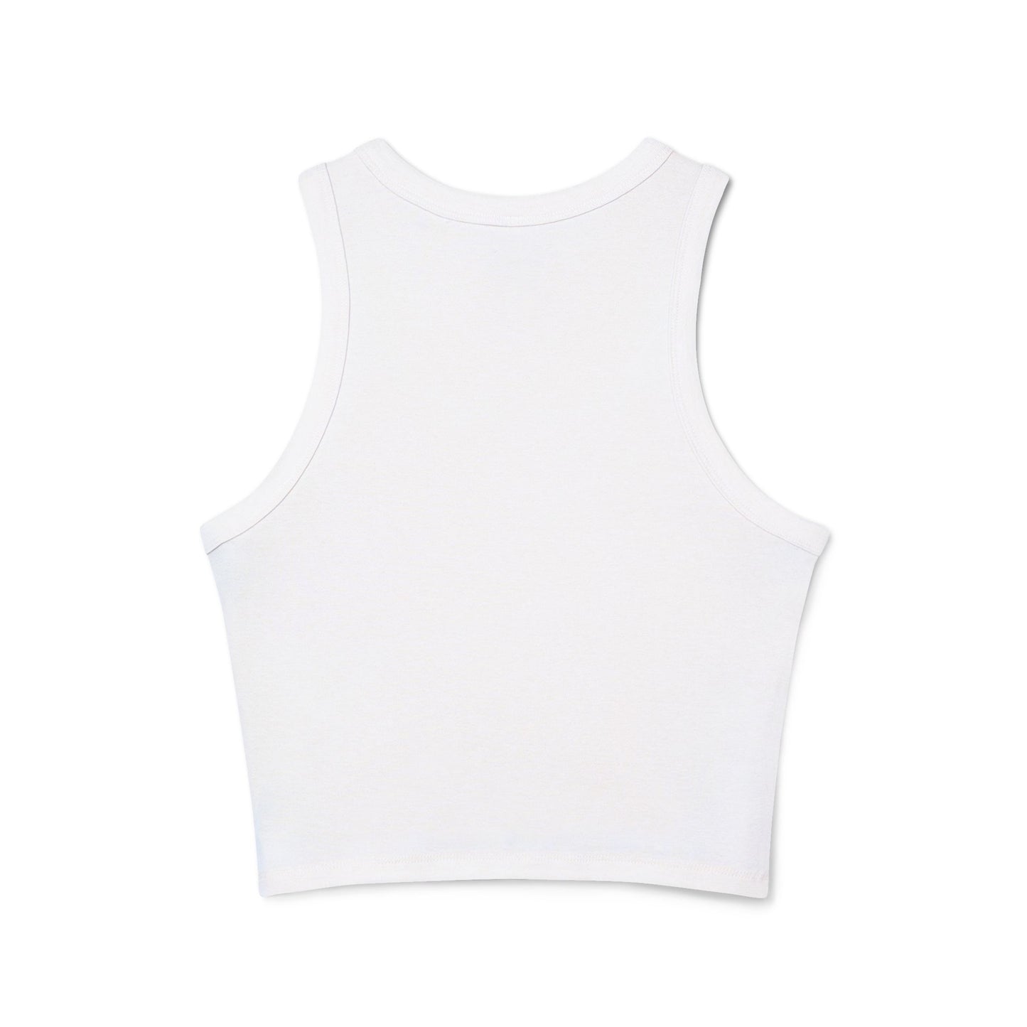 Support Your Local Girl Gang Crop Tank — Women's Rib Racer Tank with Sugar Skull Graphic