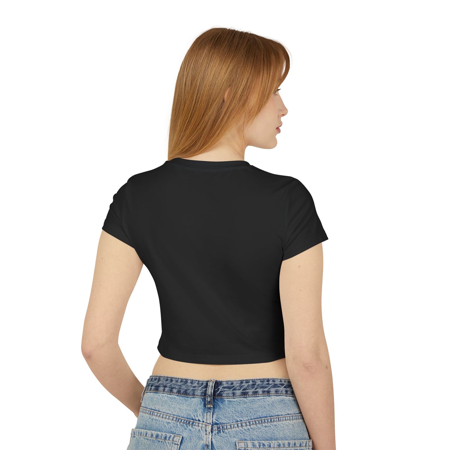 Women's Baby Tee — "I Prefer The Psycho Path" Retro Graphic Crop Top