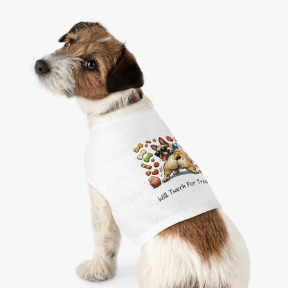 Dog Tank Top — "Will Twerk For Treats" Cute French Bulldog Pet Shirt