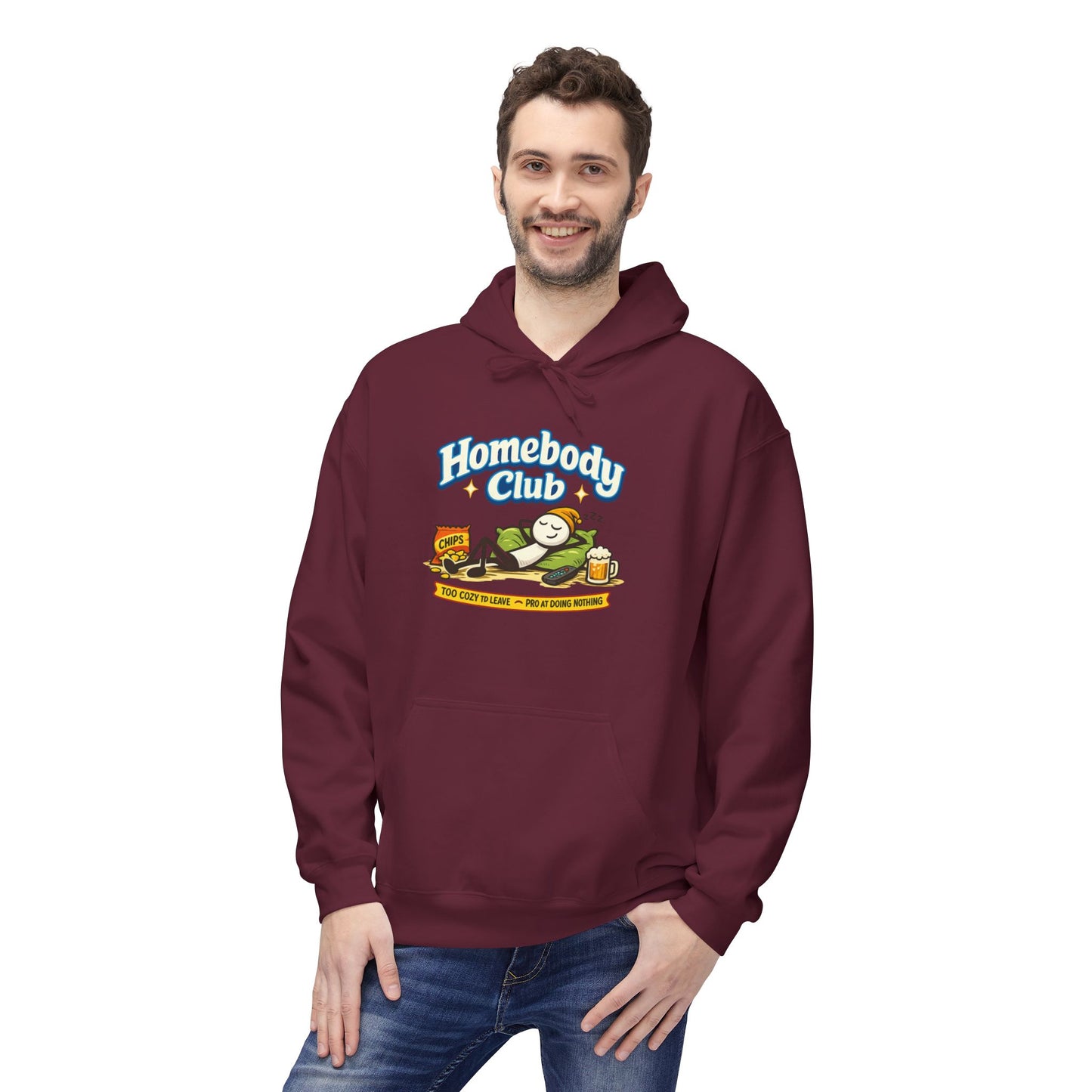 Homebody Club Hoodie — Vintage Surf & Chill Graphic Pullover