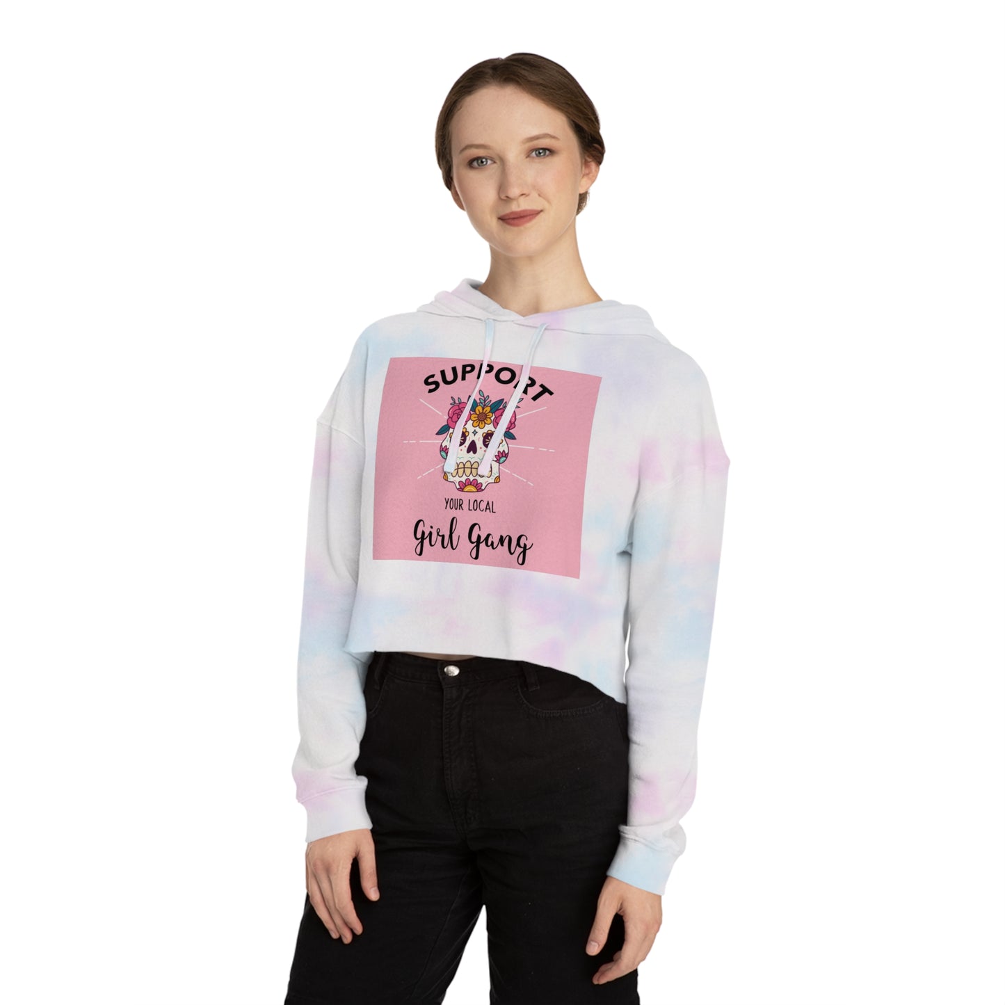 Support Your Local Girl Gang Cropped Hoodie