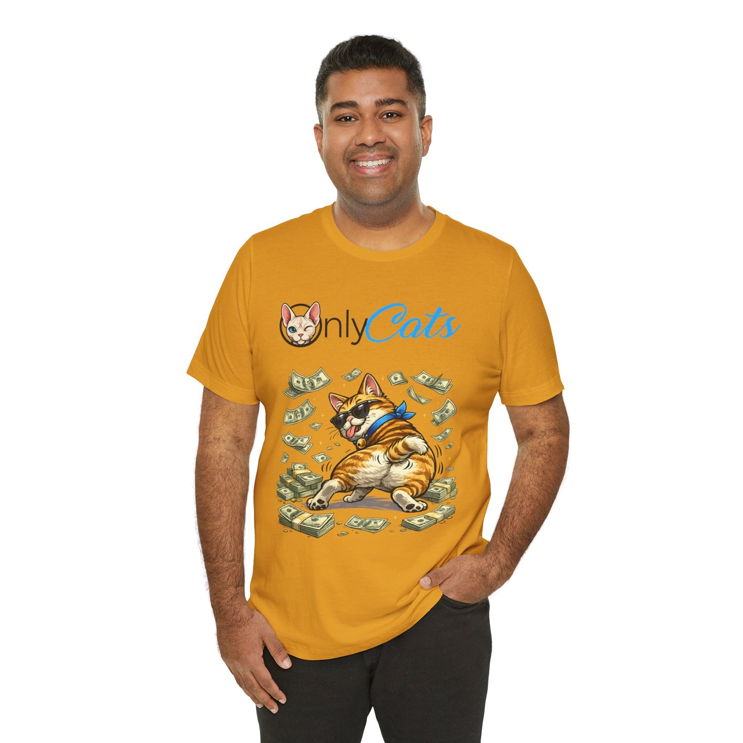 Only Cats T-Shirt — Funny Money Cat Tee