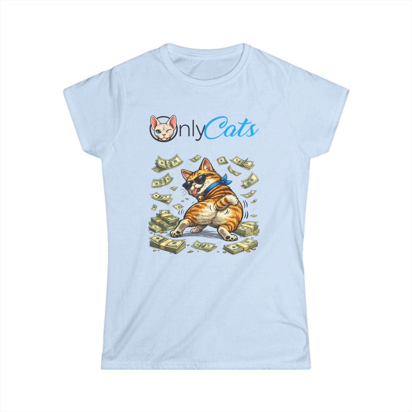 Only Cats Tee – "Only Cats" Funny Cat with Cash Graphic T-Shirt