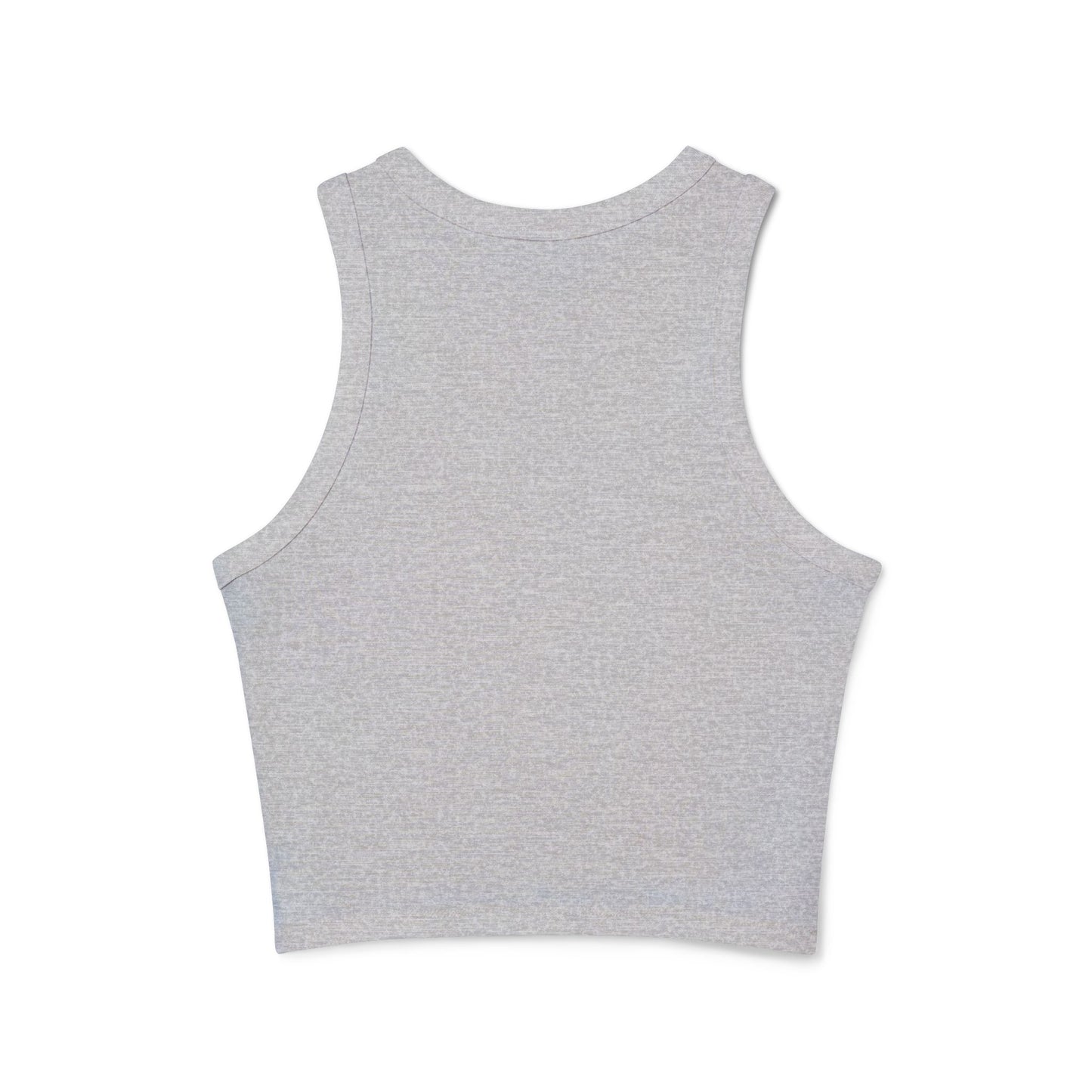 Support Your Local Girl Gang Crop Tank — Women's Rib Racer Tank with Sugar Skull Graphic