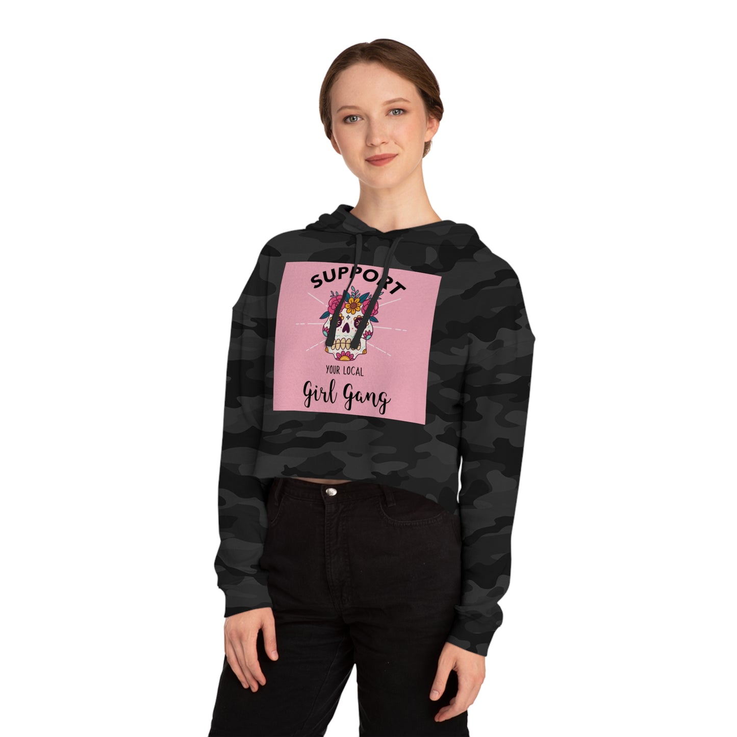 Support Your Local Girl Gang Cropped Hoodie