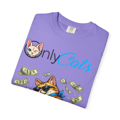 Only Cats T‑Shirt — Funny Money Stacking Cat Graphic Tee for Cat Lovers
