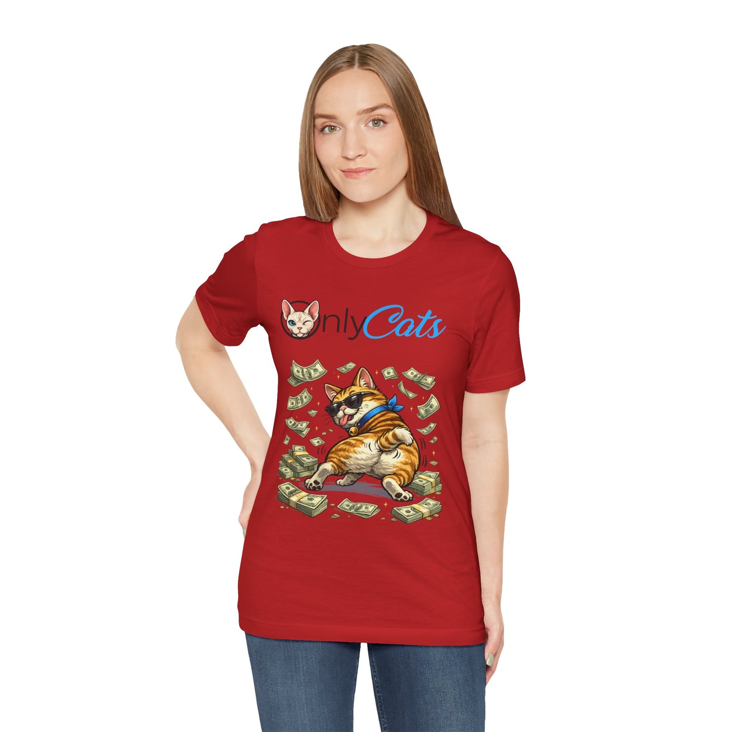 Only Cats T-Shirt — Funny Money Cat Tee