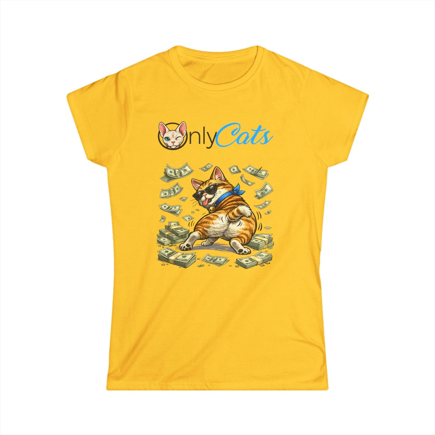 Only Cats Tee – "Only Cats" Funny Cat with Cash Graphic T-Shirt
