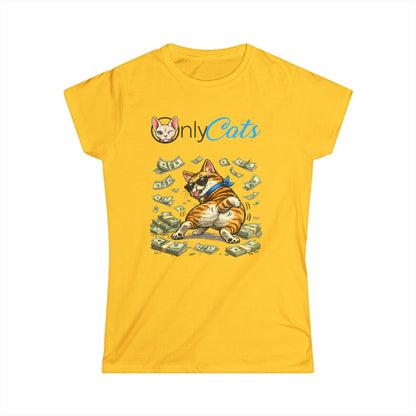 Only Cats Tee – "Only Cats" Funny Cat with Cash Graphic T-Shirt