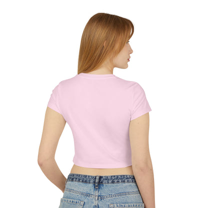 Women's Baby Tee — "I Prefer The Psycho Path" Retro Graphic Crop Top