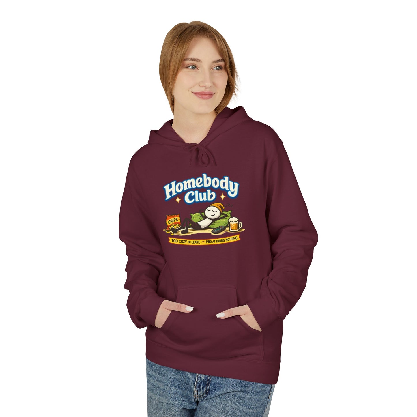 Homebody Club Hoodie — Vintage Surf & Chill Graphic Pullover