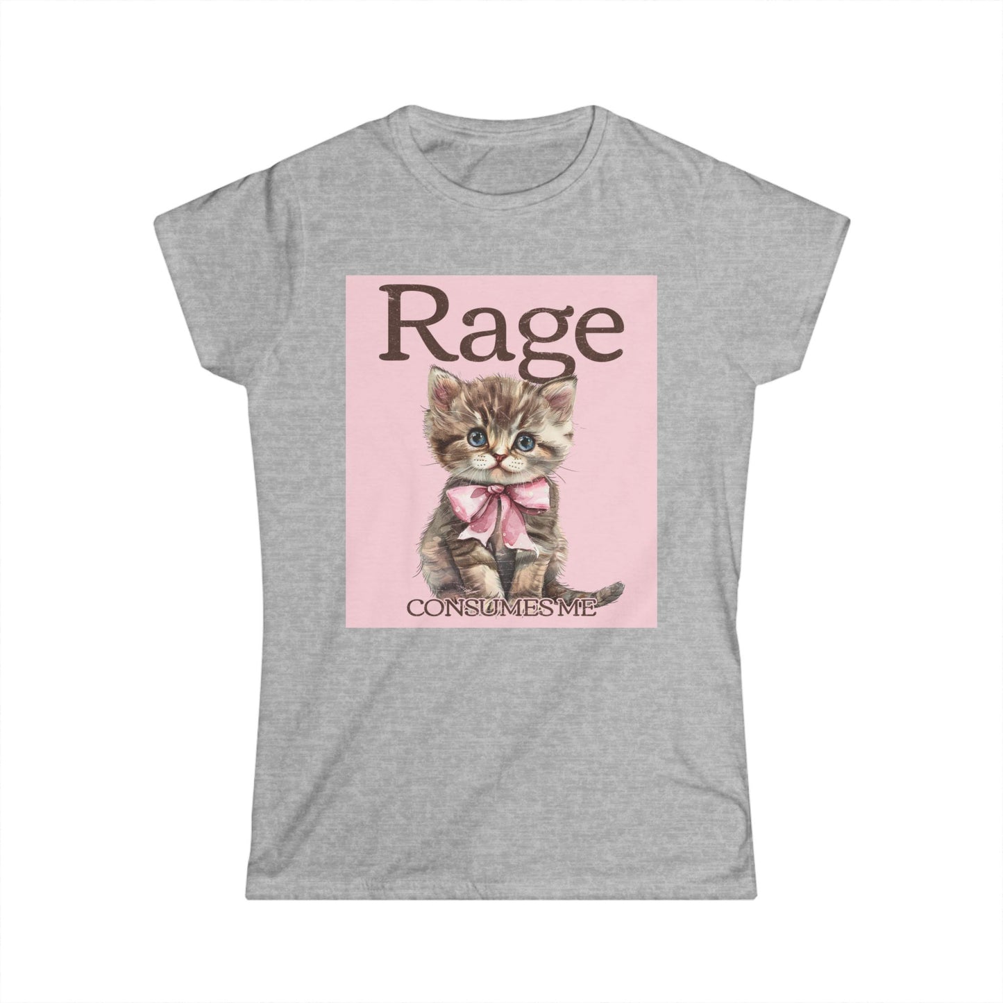Rage Kitten Tee — Cute Cat Graphic Women's T-Shirt