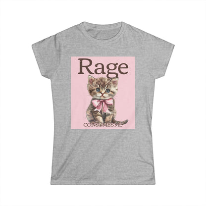 Rage Kitten Tee — Cute Cat Graphic Women's T-Shirt