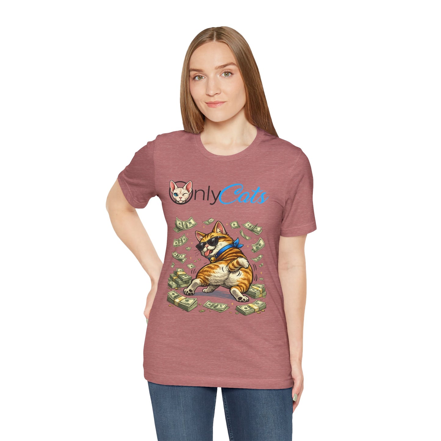 Only Cats T-Shirt — Funny Money Cat Tee